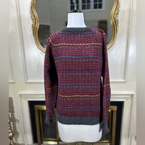 McGregor Wool Fair Isle Sweater L‎ Vintage Heritage Workwear Outdoor Ski Cabin